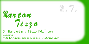 marton tiszo business card